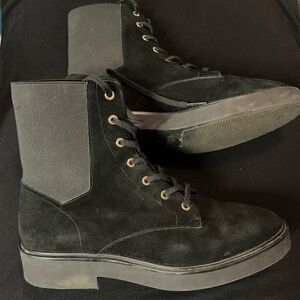 Stuart Weitzman Black Combat Boots